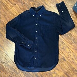 Gitman Brothers Dark Blue Casual Button-Down Shirt